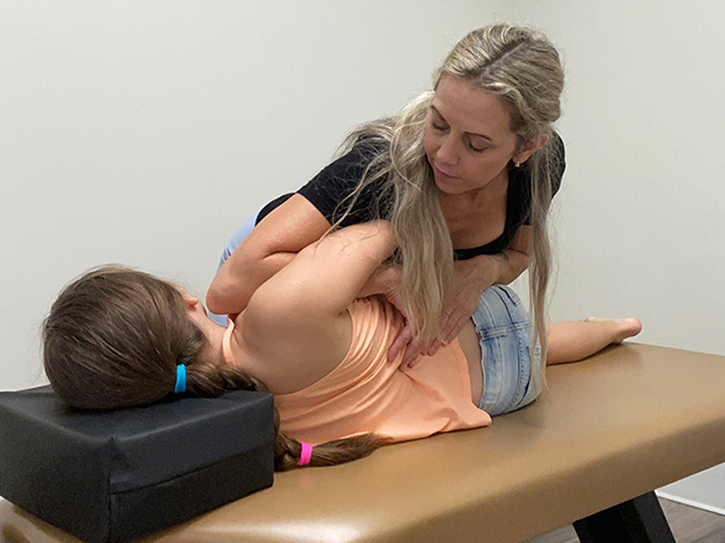 Osteopathic treatment in progress